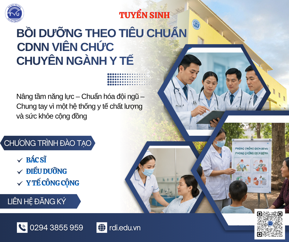 05.2026 – ĐH Trà Vinh Tuyển sinh các lớp CDNN chuyên ngành Y tế